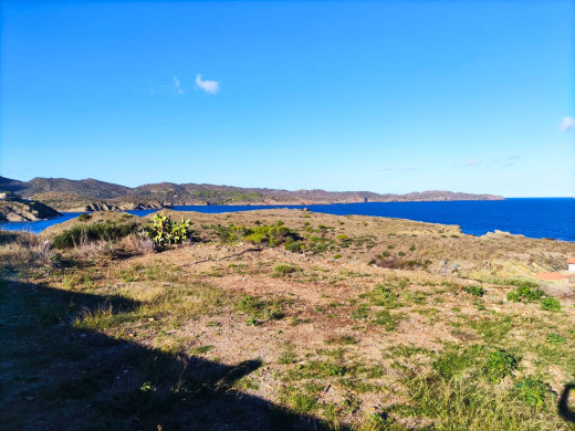 Parcelle de 573 m2 pour construire, avec vue sur le Cap de Creus et la mer.