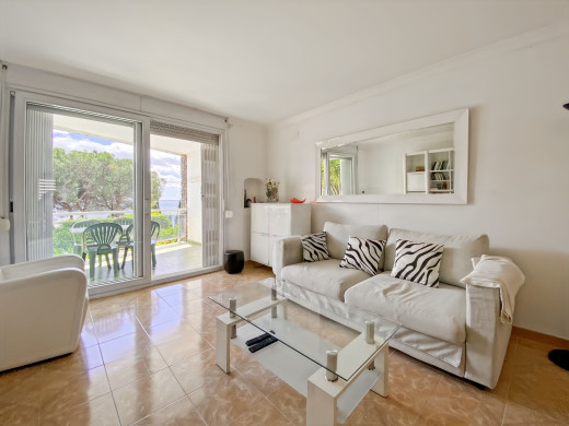 Appartement vue mer à 100m de la plage de Canyelles, parking + cave