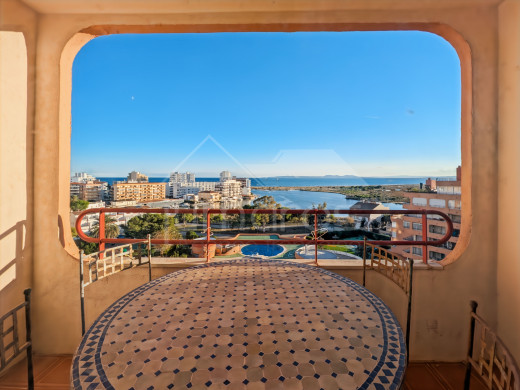 Studio with sea view and pool in Roses