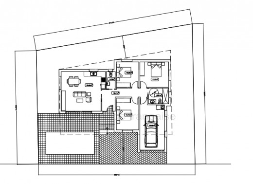 Exemple projet, Neuve, 3 chambres, piscine, garage