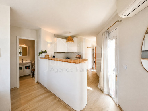 Appartement dernier étage rénové avec vuemer et terrasse privée de 40 m²
