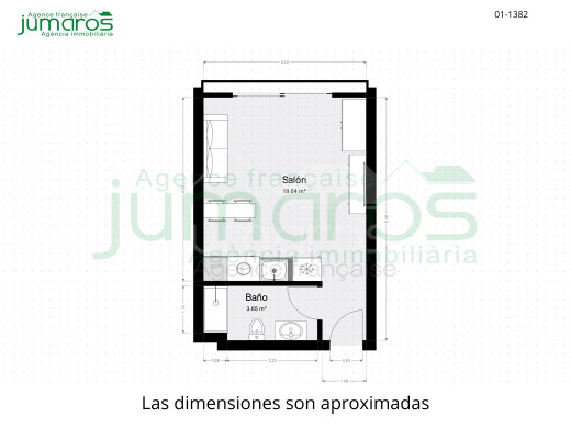 Renovated studio with canal views in Empuriabrava