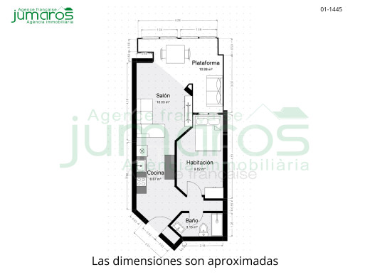 Piso de un dormitorio con vistas al canal en Empuriabrava